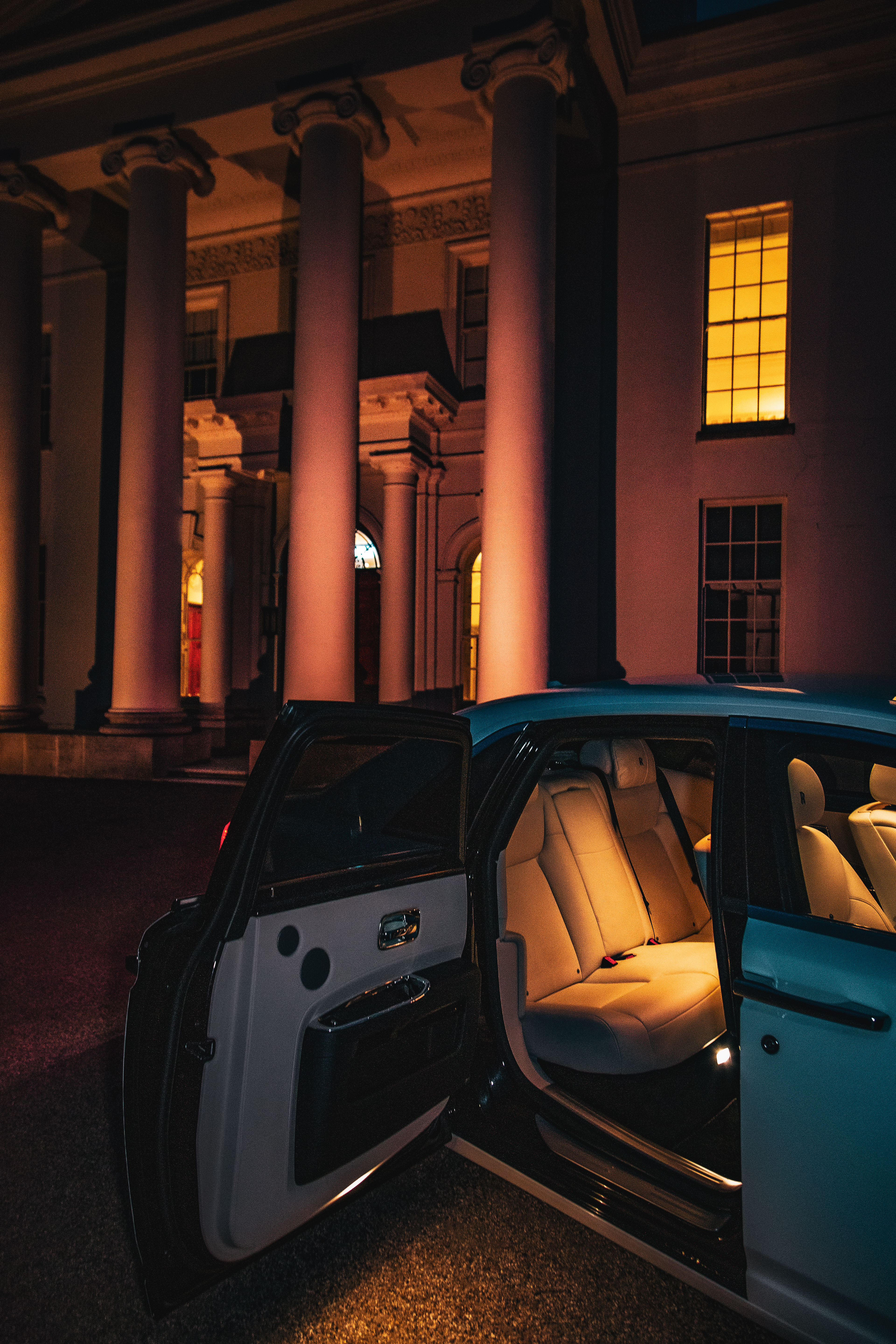 Rolls Royce interior at mansion